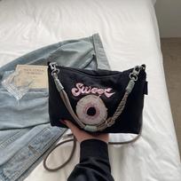 Heavy Industry Embroidery Donut Portable Nylon Bag Women's Casual Going Out Crossbody Bag Versatile Shoulder Bag juoda