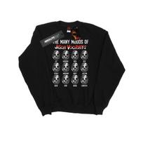 Friday 13th Mens The Many Moods Of Jason Voorhees Sweatshirt XXL juoda