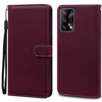 OPPO A74 dėklas Telefono dėklas Silikoninė piniginės dangtelis OPPO A74 5G 4G dėklui CPH2219 CPH2197 OPPOA74 A 74 Odinis atverčiamas dėklas Fundas For OPPO A74 4G vyno raudonos spalvos