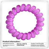Plastikinė Didelio elastingumo Spyruoklinė Apyrankė Viešbučio Maudymosi Telefono Laidas Didelė Vidutinė ir Maža Telefono Linija Plaukų Ritė violetinė