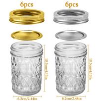 12pcs Mason Jars 8 Oz Canning Jars Half Pint Glass Jars with Regular Lids and Bands Small Mason Jars with Lids Ideal 12pcs