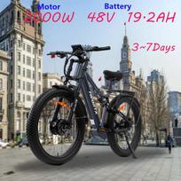 Ebike TX29 2000W dual motor 48V 19.2AH battery, aluminum alloy shock-absorbing frame, 27.5-inch fine tires, urban tourism electric bicycle. 2000W 48V 19.2AH juoda
