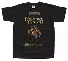 Baldur#039s Gate II Shadows of Amn COMPUTER GAME TShirt BLACK All sizes S5XL Unisex T-Shirt M