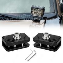 Hood Light Mount Brackets 5-Point Lockdown Aluminum Ditch Light Pod & LED Bar Mount Hood Hinge Brackets for Truck Jeep SUV 2PCS juoda