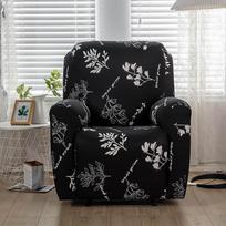 Printed All-inclusive Elastic Rocking Chair Cover, All-season Multi-functional Electric Recliner Cover, Single Chivas Sofa Cover Chevas single seat [4-piece set]