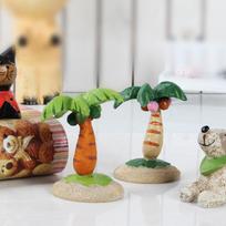 Sodo dervos amatai kokoso medžio statulėlė dirbtinis augalas foto rekvizitai papuošė svetainę beige