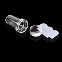 Scraper Transfer Manikiūro įrankis Nail Art Image Plate Clear Stamper Mini DIY 2vnt 1PC gryna