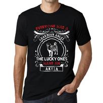 Vyriški vintažiniai marškinėliai Grafiški marškinėliai Akita Dog Deep Black XS juoda