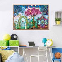 Apvalus grąžtas 5D „pasidaryk pats“ deimantinis paveikslas „Fantasy Garden“ 3D siuvinėjimas kryželiu siuvinėti mozaikinis kalnų krištolas 20X30CM