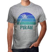 Men’s Vintage Tee Shirt Graphic T Shirt PIRAN Sunset Grey Marl XS viržių pilka spalva