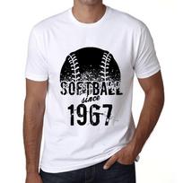 Men’s Vintage Tee Shirt Graphic T Shirt Softball Since 1967 White XS balta