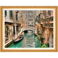 3D „pasidaryk pats“ deimantinis paveikslas Venecijos gatvės deimantinis siuvinėjimas Nebaigti dekoratyviniai sienų lipdukai 20X30CM beige
