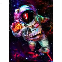 Pilnas 5D „pasidaryk pats“ deimantinis piešimas astronautas deimantinis siuvinėjimas „Anime“ kryžminio dygsnio rinkiniai namų dekoras, rankų darbo dovana Square 20x30cm gray