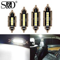1vnt C5W LED lemputė C10W Canbus Festoon Led 31mm 36mm 39mm 41mm automobilio salono žibintai kupolo nuskaitymo valstybinio numerio lempa 12V auto 36MM gray