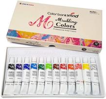 Jong Ie Nara New Water Marbling Paint 12 Colors Tube Set, po 12ml