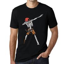 Graphic Men's T-Shirt - Pirate Dab Funny Shirt - Casual Pirate Clothes XS juoda