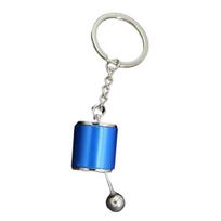 Key Ring Attractive Anti-deform Durable Good Gear Knob Shift Keychain for Home mėlyna