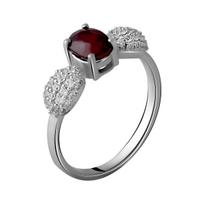 Sidabrinis žiedas su natūraliu rubinu 1,865 ct (2060154) 18 rubino raudonumo spalva