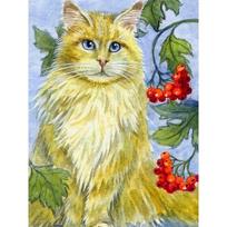 Pilnas 5D deimantinis paveikslas Gėlė Kačiukas PASIDARYK PATS Deimantinė siuvinėjimas Deimantinė mozaika Kryželiu Rinkiniai Namų dekoras Dovana Round 20x30cm
