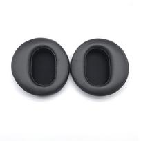 1 pora ausinių pagalvėlių dangtelis, minkšta oda, suderinama su DENON-AH-D2000 D5000 D7000 ausinių pagalvėlės dangtelio dalis, ausinių pagalvėlė black