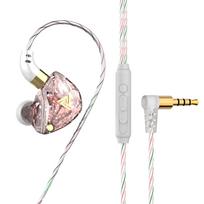 QKZ SK8 3,5 mm laidinės ausinės Dinaminės muzikos ausinės, ausinės su kabliuku, sportinės ausinės, įdedamos į ausines rožinė