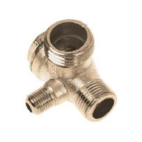 Copper 3-Way Air Compressor Check Valve Male Threaded Non-Return Valve Tube Connector Tool Spare Parts Easy to Connect 1 skaidri