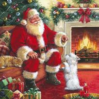 5D DIY Diamond Painting Santa Claus Full Round Drill Diamond Embroidery Christmas Rhinestones Crafts Kit Home Decor Gift Full Round 20x20CM brown