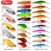 25pc Sub Bait Set about 390g Artificial Bait Bionic Bait Fish Bait Free Mixing Set OPP bag packaging