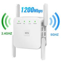 5 GHz „WiFi“ kartotuvas Belaidis „WiFi“ plėtiklis 1200Mbps „Wi-Fi“ stiprintuvas 300Mbps Ilgo nuotolio „Wi-Fi“ signalo stiprintuvas 2,4 G „WiFi“ kartotuvas EU Plug balta