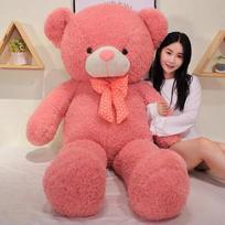 Teddy Bear Cuddles Bear To Sleep Cuddle Doll Plush Toy Cute Bear Doll To Give Girls Birthday Gifts. 1M violetinė