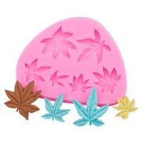 Leaf Maple Leaf Fondant šokolado modeliavimo silikoninė forma Fondant pelėsio cukraus meno forma rožinė