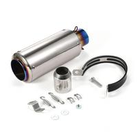 38-51 mm universalus motociklo išmetimo vamzdis, uodegos pakeitimas, išmetimo duslintuvas, tinka motociklams ATV Style 1 sidabras