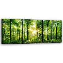 Canvas print Landscape Forest Green Nature 150x50 žalia