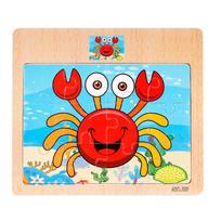 Wooden Puzzle toy Children Cartoon  Traffic Learning Puzzle Toys