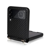 Drop Protection Carbon Fiber Slim Case For Samsung Galaxy Z Flip4 5g Flip 4 Flip3 Flip 3 Zflip4 Non -Fingerprint Cover Cases for Samsung Z Flip 3 juoda