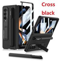 Pu Leather For Samsung Galaxy Z Fold 4 Case Pen Holder Stand Protection Cover Only Case (No Pen)
