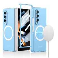 Gkk For Samsung Galaxy Z Fold 4 Case Ultra Thin Magsafe Wireless Charging Plastic Hard Cover For Galaxy Z Fold4 With Glass Case for Galaxy Z Fold 4