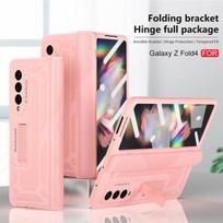 For Samsung Galaxy Z Fold 4 Case Fold3 Fold4 5g Hinge Full Coverage Phone Case With Tempered Glass Film Bracket Anti -Fall Shell For Galaxy Z Fold 3