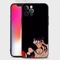 Telefono dėklas skirtas iPhone 14 13 12 11 Pro Max Xs Max Xr X 7 8 Plus 12 Mini 6s Silikoninis Capa Black Shell Anime Cute Inuyasha For iPhone 7 8 Plus