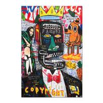 Gatvės grafiti abstraktus menas, drobė 21cm×30cm NoFrame