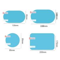 2 vnt. Automobilio neatspindintis nuo vandens miglos plėvelės nuo rūko nuo lietaus galinio vaizdo veidrodžio apsauginės plėvelės dangtelis 2pcs 95mm x 95mm blue