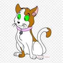 Cartoon Kitten Whiskers Iron on Heat Transfer Printing Vinyl Patches Sticker for Clothes DIY Appliques Washable Patches orange