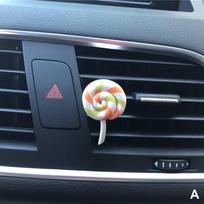 Simulation Rainbow Lollipop Car Perfume Air Freshener Resin Plastic Colorful Lollipop Model Cute Car Accessories Interior A