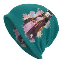 Demon Slayer Anime Skullies Beanies Korean Hat Winter Warm Bonnet Hats Unisex Ski Cap One Size gray
