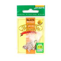 Yarie Jespa M. 676 Mebaru Fly Hook 3 piece per pack White Size 8 (2019)