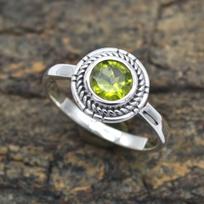 Peridot Ring, 925 Sterling Silver, Statement Ring, Birthstone Gift, Boho Ring, silver Charm Jewelry, Wedding Ring 6 gray