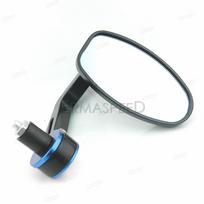 Universal Motorcycle Mirrors 7/8  22mm Motorcycle Handlebar End Mirrors Aluminum Motorbike Side Rearview Mirrors mėlyna