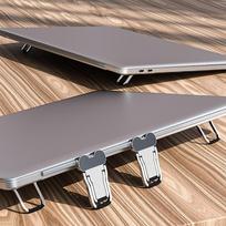 Metalinis sulankstomas nešiojamojo kompiuterio stovas KEYSION Universalus neslystantis laikiklis, skirtas Macbook Pro Air nešiojamiesiems kompiuteriams, laikiklio kojoms sidabras