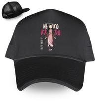 Kawaii Nezuko Kamado Demon Slayer Unisex moterų kepuraitės mados hiphopo kepurė Kimetsu No Yaiba Anime Manga beisbolo kepuraitė Adjustable black