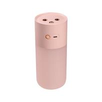 400ml Dual Nozzle Ultrasonic Air Humidifier Usb Charging Water Aromatherapy Diffuser With Warm Lamp Home Wireless Humidificador Pink gray